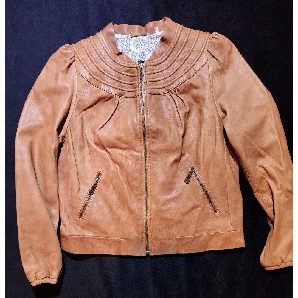DOMA Women's tan leather jacket